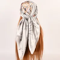 Women's Elegant Simple Style Flower Polyester Printing Silk Scarves main image 2