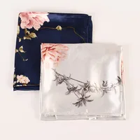 Women's Elegant Simple Style Flower Polyester Printing Silk Scarves main image 5