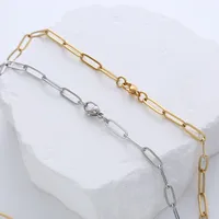 304 Stainless Steel 18K Gold Plated Simple Style Geometric Necklace main image 1
