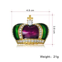 Retro Crown Alloy Inlay Rhinestones Unisex Brooches main image 5