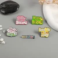 Simple Style Letter Alloy Stoving Varnish Unisex Brooches main image 1