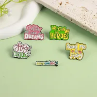 Simple Style Letter Alloy Stoving Varnish Unisex Brooches main image 4
