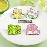 Simple Style Letter Alloy Stoving Varnish Unisex Brooches main image 5