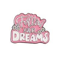 Simple Style Letter Alloy Stoving Varnish Unisex Brooches sku image 4