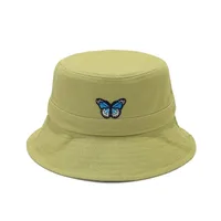 Women's Simple Style Butterfly Embroidery Wide Eaves Bucket Hat main image 2