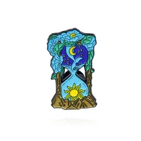 Retro Astronaut Moon  Alloy Stoving Varnish Unisex Brooches sku image 1