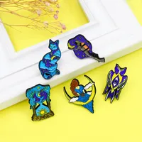 Retro Astronaut Moon  Alloy Stoving Varnish Unisex Brooches main image 4