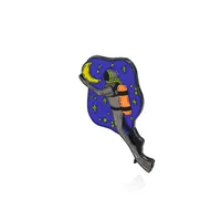 Retro Astronaut Moon  Alloy Stoving Varnish Unisex Brooches sku image 2