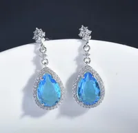 New Lucky Yellow Diamond Set Argyll Pink Diamond Pendant Topa Blue Earrings sku image 1