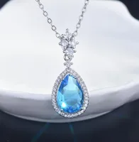 New Lucky Yellow Diamond Set Argyll Pink Diamond Pendant Topa Blue Earrings sku image 2