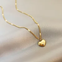 304 Stainless Steel 18K Gold Plated Elegant Streetwear Plating Heart Shape Pendant Necklace main image 2