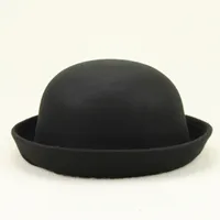 Unisex Simple Style Solid Color Eaveless Fedora Hat sku image 1