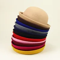 Unisex Simple Style Solid Color Eaveless Fedora Hat main image 2