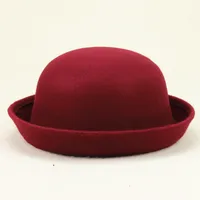 Unisex Simple Style Solid Color Eaveless Fedora Hat sku image 4
