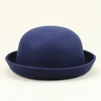 Unisex Simple Style Solid Color Eaveless Fedora Hat sku image 11