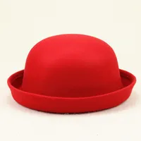Unisex Simple Style Solid Color Eaveless Fedora Hat sku image 15