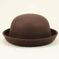 Unisex Simple Style Solid Color Eaveless Fedora Hat sku image 13