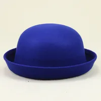 Unisex Simple Style Solid Color Eaveless Fedora Hat sku image 17