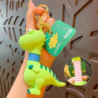 Cartoon Style Dinosaur Pvc Unisex Bag Pendant Keychain sku image 2