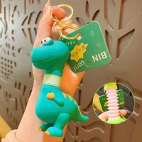Cartoon Style Dinosaur Pvc Unisex Bag Pendant Keychain sku image 3