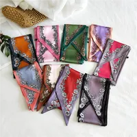 Unisex Sweet Polka Dots Polyester Printing Silk Scarves main image 3