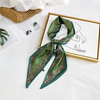 Unisex Sweet Polka Dots Polyester Printing Silk Scarves sku image 2