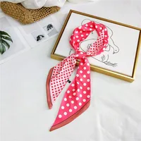 Unisex Sweet Polka Dots Polyester Printing Silk Scarves sku image 12