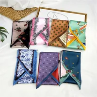 Unisex Sweet Polka Dots Polyester Printing Silk Scarves main image 4