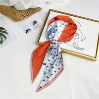 Unisex Sweet Polka Dots Polyester Printing Silk Scarves sku image 20