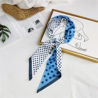 Unisex Sweet Polka Dots Polyester Printing Silk Scarves sku image 14