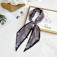 Unisex Sweet Polka Dots Polyester Printing Silk Scarves sku image 7