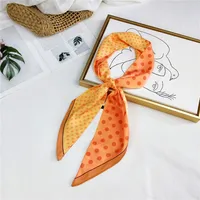 Unisex Sweet Polka Dots Polyester Printing Silk Scarves sku image 10