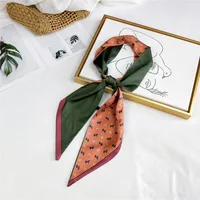 Unisex Sweet Polka Dots Polyester Printing Silk Scarves sku image 24