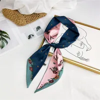 Unisex Sweet Polka Dots Polyester Printing Silk Scarves sku image 32