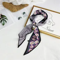 Unisex Sweet Polka Dots Polyester Printing Silk Scarves sku image 26