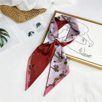 Unisex Sweet Polka Dots Polyester Printing Silk Scarves sku image 30