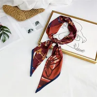 Unisex Sweet Polka Dots Polyester Printing Silk Scarves sku image 33
