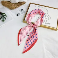 Unisex Sweet Polka Dots Polyester Printing Silk Scarves sku image 8