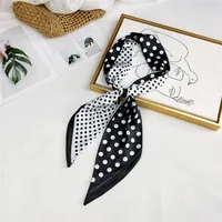 Unisex Sweet Polka Dots Polyester Printing Silk Scarves sku image 9