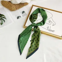 Unisex Sweet Polka Dots Polyester Printing Silk Scarves sku image 11