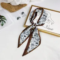 Unisex Sweet Polka Dots Polyester Printing Silk Scarves sku image 17