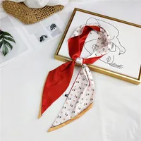 Unisex Sweet Polka Dots Polyester Printing Silk Scarves sku image 19