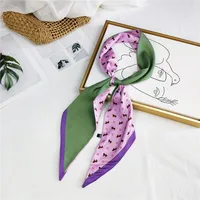 Unisex Sweet Polka Dots Polyester Printing Silk Scarves sku image 21