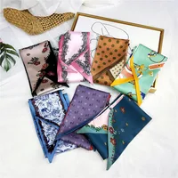 Unisex Sweet Polka Dots Polyester Printing Silk Scarves main image 1