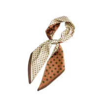 Unisex Sweet Polka Dots Polyester Printing Silk Scarves main image 5