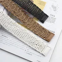 New Korean Style Cotton And Linen Style Woven Belt Women's Round Wooden Buckle Dress Long Shirt Decorative Belt main image 4