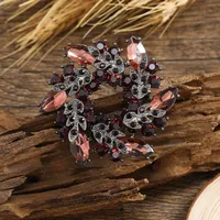 Fashion Flower Alloy Plating Inlay Rhinestones Women's Brooches sku image 14