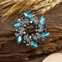 Fashion Flower Alloy Plating Inlay Rhinestones Women's Brooches main image 4