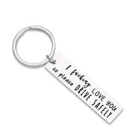 Fashion Letter Metal Titanium Steel Couple Bag Pendant Keychain main image 1
