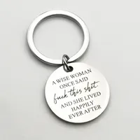 1 Piece Fashion Letter Titanium Steel Plating Unisex Keychain sku image 1
